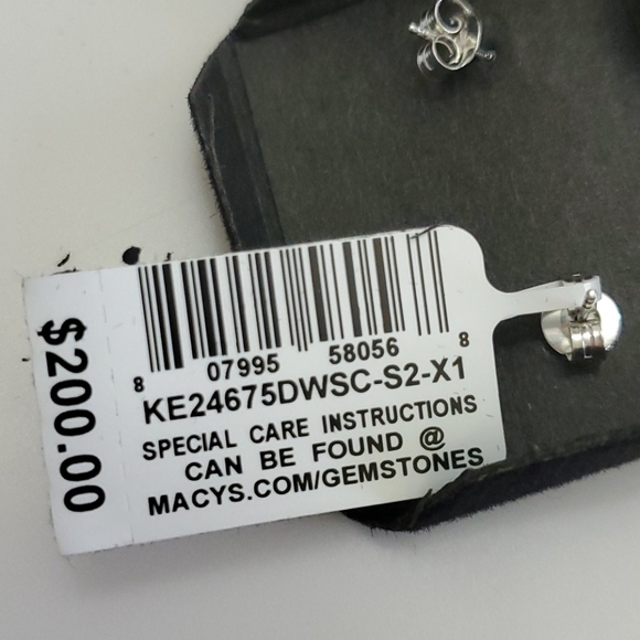 Macy's Diamond Cluster Stud Earrings - Picture 2 of 3